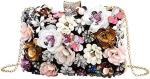 LETODE FLOWER CLUTCH PURSE EVENING BAG FOR WOMEN FORMAL PARTY HANDBAG CHAIN