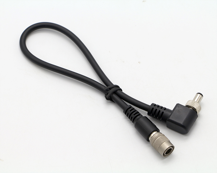 OEM Screw Locking 90 Degree Right Angle 5V 12V Male to Female 5.5x2.1mm 5.5X2.5mm DC Power Cable