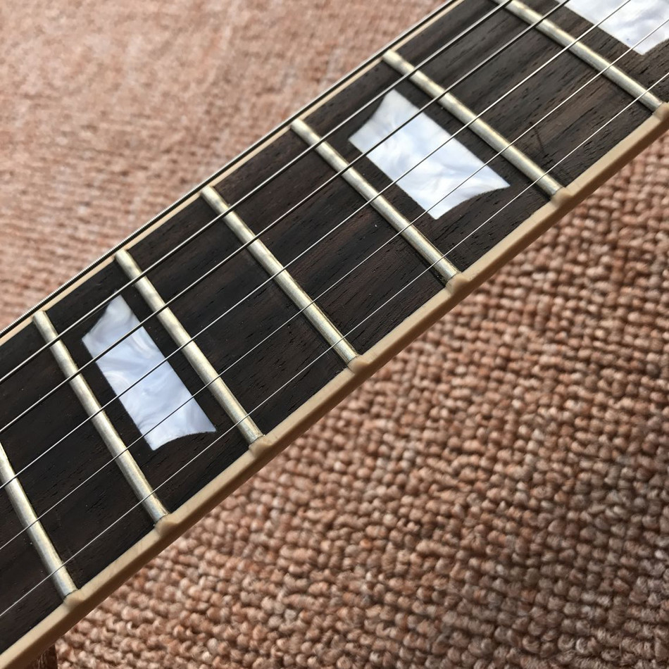 One piece of body & neck LP electric guitar Yellow tiger top adjusting the adjacent Matic bridge