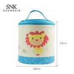 Cute Printed Round Shape PU Leather Bento Lunch Bag