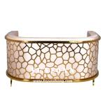 Modern Gold Stainless Steel Luxury Sofa Set Furniture Living Room Green Velvet