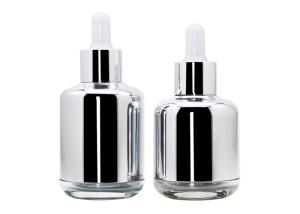 Wholesale Silver 30ml 50ml Glass Cosmetic Bottles For Person Care Products from china suppliers