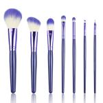 Practical Custom 7 Makeup Brush Set Purple Lavender With Cotton Bag