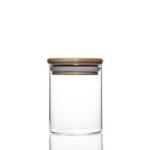 Wholesale Jar Food Storage Canister Transparent Borosilicate Glass With Bamboo