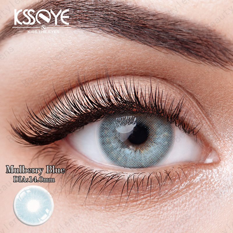 Eyes Natural Color Lens 2pcs Blue Beauty Contact Lenses Yearly For Cosmetic
