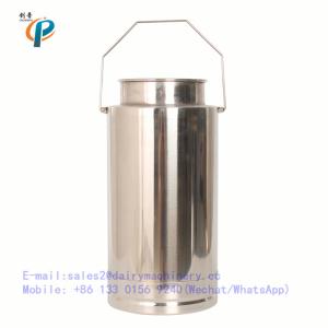 Wholesale 15 litre portable milker milking bucket, steel milking pail with lid, milking machine parts from china suppliers