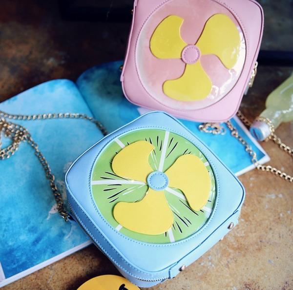 2016 summer new female Japanese fruit fan small square bag Messenger bag cute