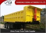 Three / Double Axle Heavy Duty Dump Trailers , Steel Frame Tipper Semi Trailer