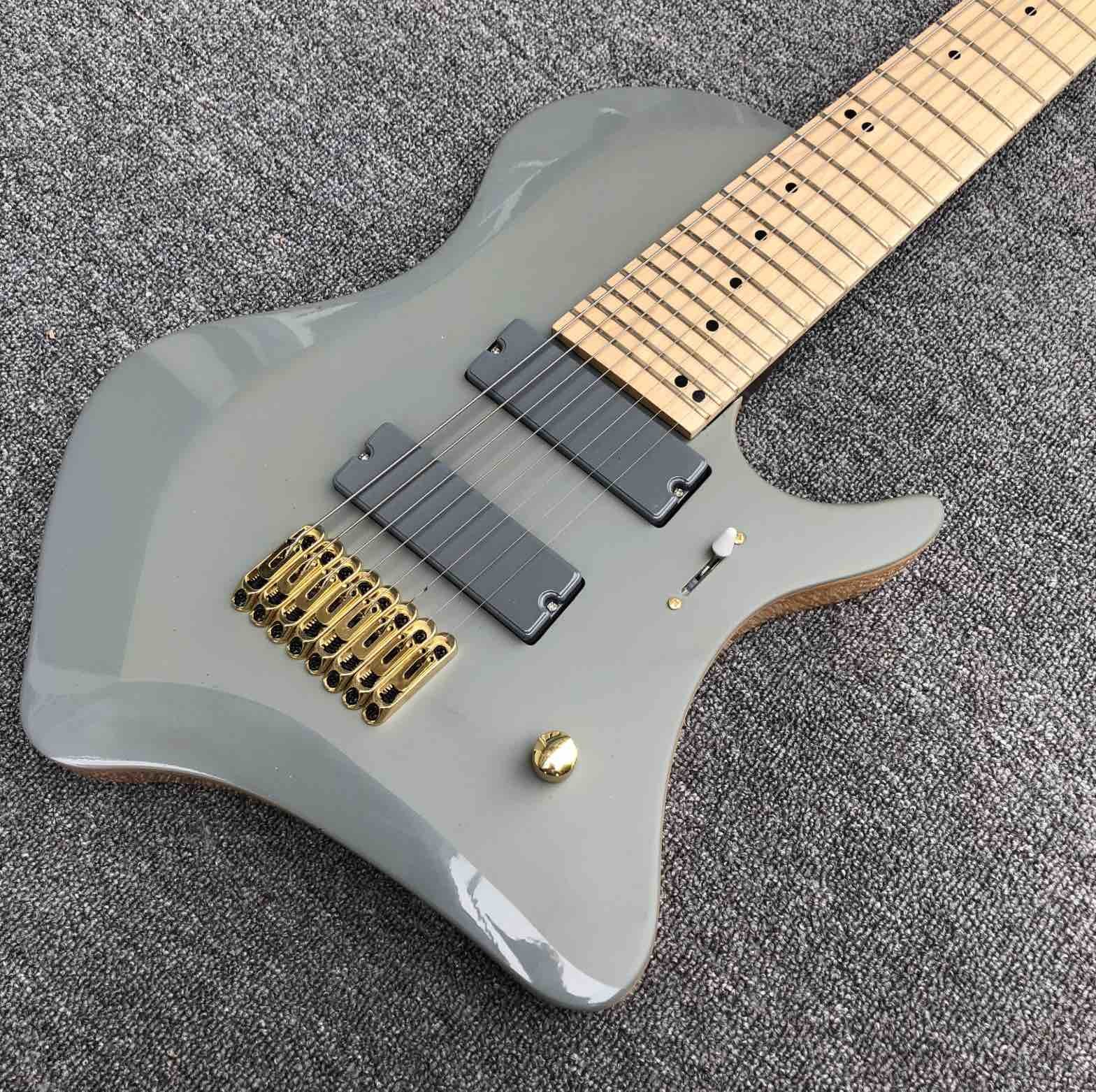 Custom 8 Strings Electric Guitar with Maple Fingerboard Gold Hardware