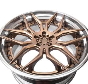 Wholesale factory direct custom 22 to 24 inch aluminum gold bronze brushed car forged wheels from china suppliers