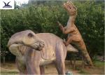 Large Outdoor Animal Statues , Realistic Life Size Dinosaur Lawn Decorations