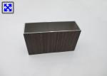 Recyclable Aluminium Tube Profiles , Anodized Aluminum Tubing Walnut Wood Grain