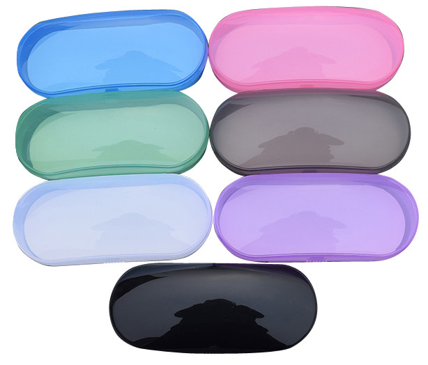 large size plastic transparent sunglasses box for kids ,woman and man with cheap price and small MOQ
