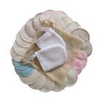 Organic Bamboo Reusable Makeup Remover Pads For Lady / Girl / Mum Breathable