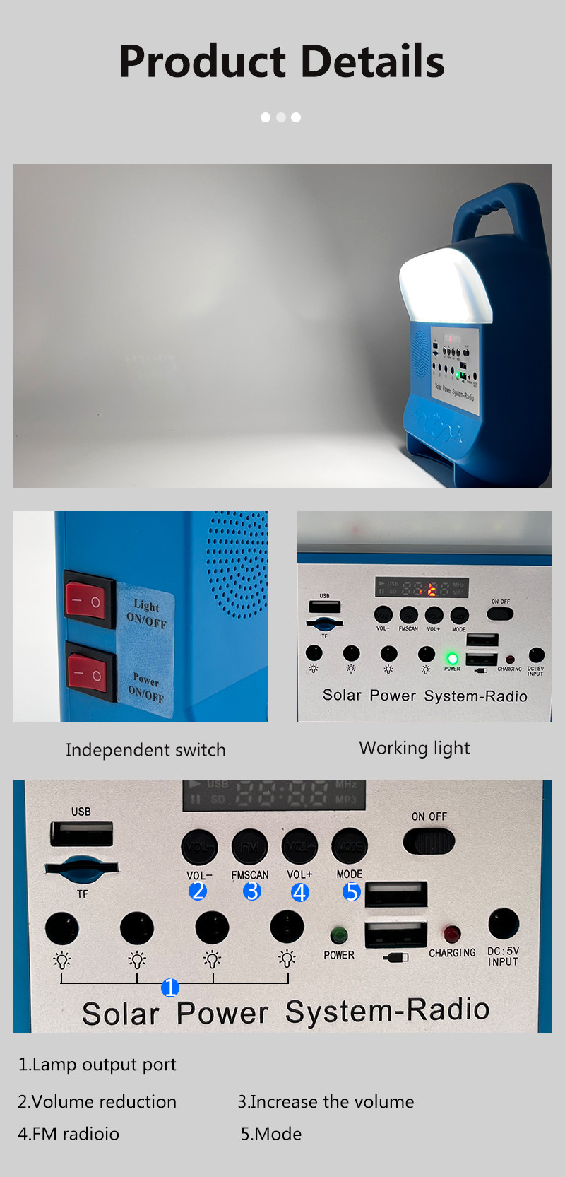 Portable Home Use Small Solar LED Light Solar System Energy Home Solar Lighting Kits