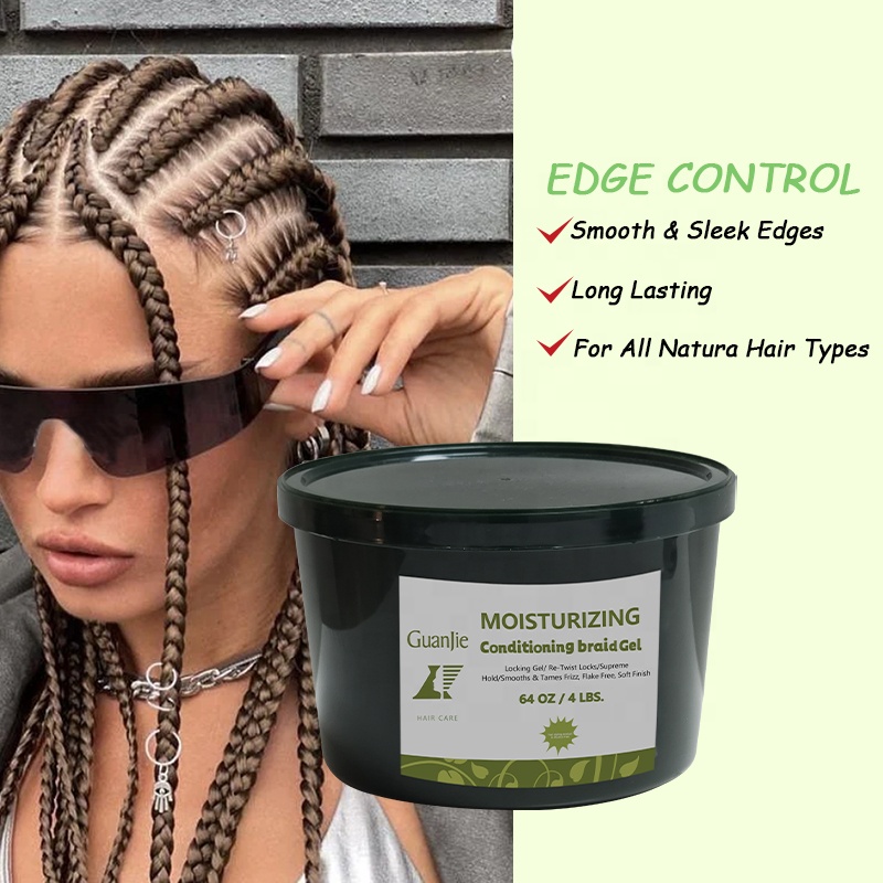 64 oz Private Label Loc n Twist Control Edge Braiding Gel Max Hold for Neat Braids HAIR