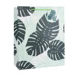 Reusable plant design art paper bag cash on sale wholesale