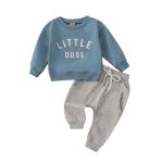 Children'S Letter Print Long Sleeved Clothes Two Piece
