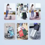 Folding Luggage Cart Compact Portable Luggage Cars Metal Foldable Supermarket