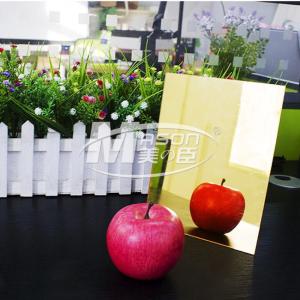 Wholesale 5mm 1220 X 1830mm Plastic Mirror Sheet Gold Silver One Side PMMA from china suppliers