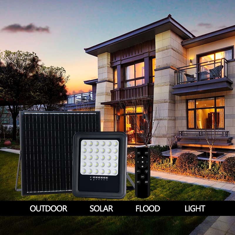 SMD 2835 LED Solar Powered Flood Lights 100 W High Power Waterproof Long Lifespan