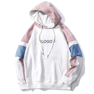 Wholesale Blue / Pastel Pink Hoodie Mens , Loose Fit Hoodie Men'S Long Sleeve Customized Logo from china suppliers