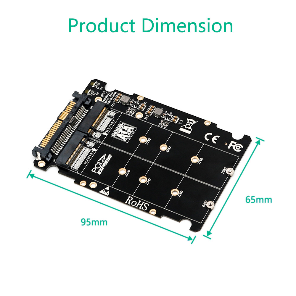 M.2 SSD To U.2 PCI E Adapter M.2 NVMe SATA Bus U.2 SFF-8639