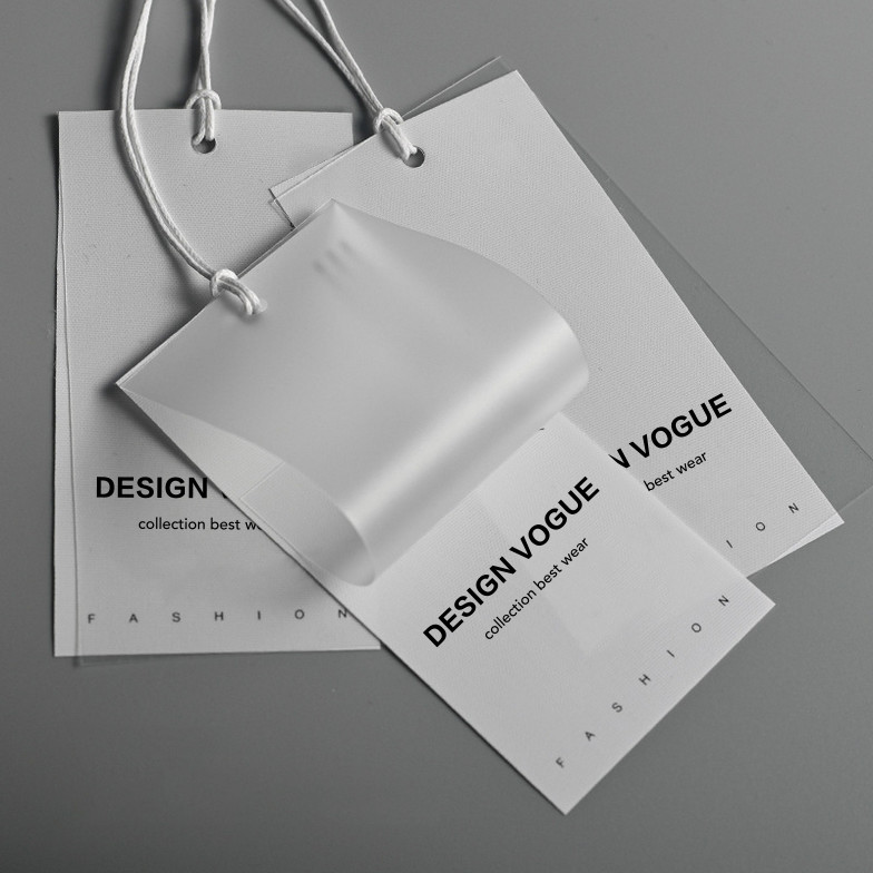 Custom Logo Cotton Swing Tags Clothing Hang Tag White Matte For Debossed Jeans Size