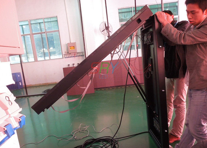 10mm Outdoor DIP346 LED Display Cabinet Front Open For Wall Attached