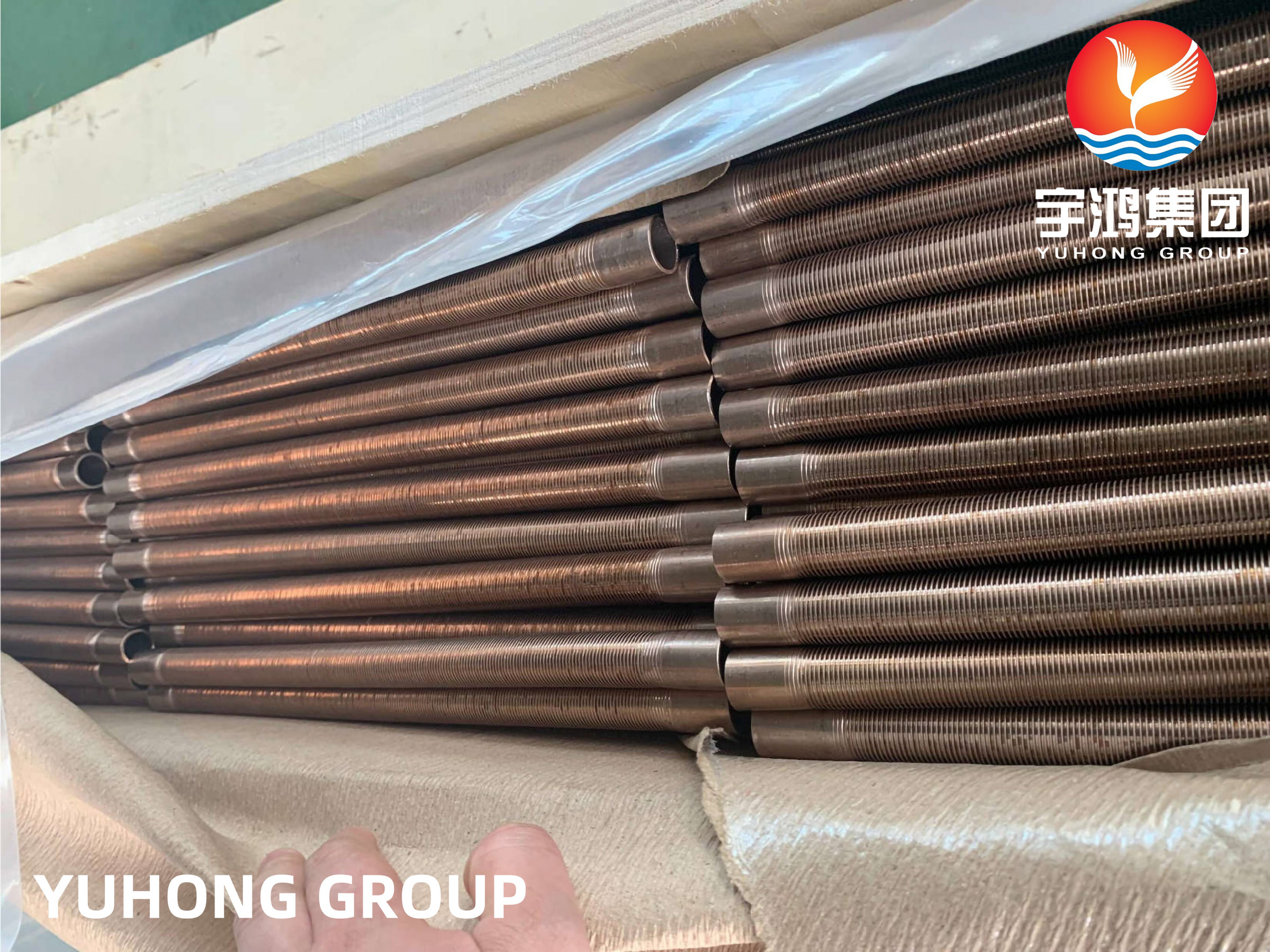 Low Fin Tube ASME SB111 C70600 Copper Nickel Alloy Base Tube