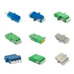 1 Port / 2 Ports / 4 Ports LC APC UPC PC Optic Fiber Adapter for Smooth