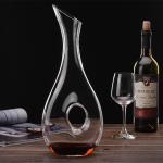 Wedding / Birthday Glass Wine Decanter Punted Bottom Narrow Neck OEM / ODM