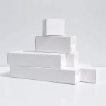 Hot Stamp Small White Shipping Boxes Craft Paper Jewelry Boxes ODM OEM