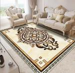 Polyester Fiber Oval Flower Household Bedroom Living Room Floor Carpet Special