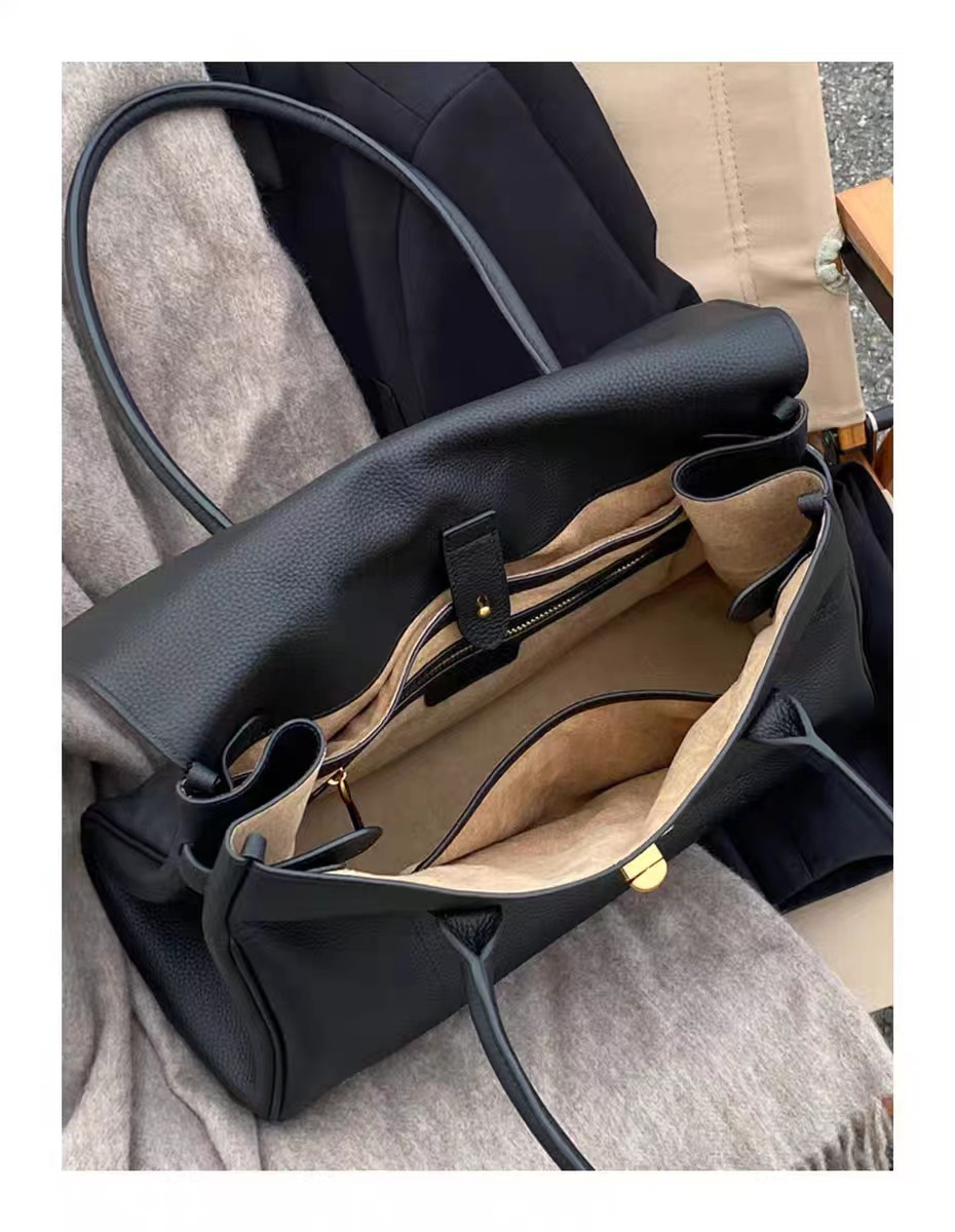 Large Capacity Casual Leather Tote Bag Vintage Designer Fashion Shoulder Bag for Women