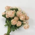 Loose Artificial Peonies Peach Ranunculus Silk Peony Flowers Bouquet