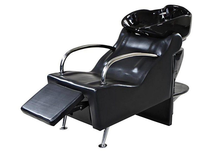 Commercial Salon Backwash Unit Pu Leather , Hydraulic Shampoo Sink And Chair