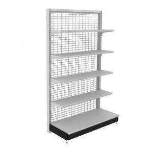 China Metal Retail Store Display Stand Metal Wire Mesh Grid Display Shelving Rack on sale