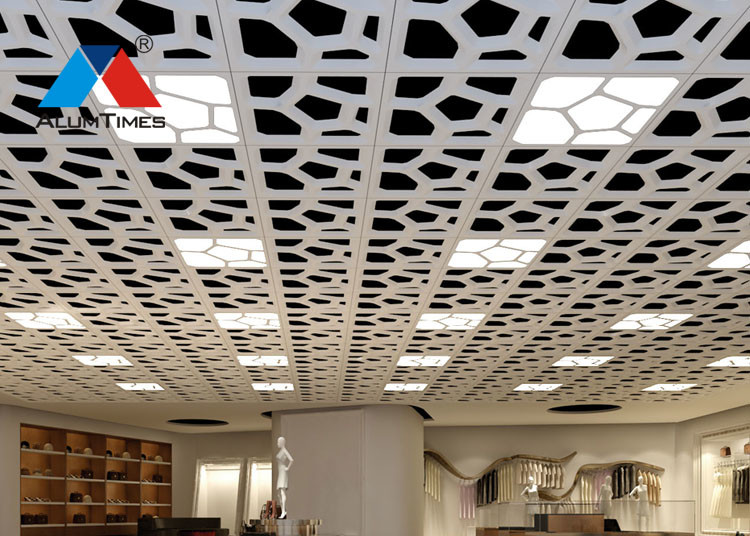 Decorative Clip In Metal Ceiling Tiles Fire Resistant Aluminium Alloy 1100 3003 Material