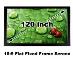 Best Quality 120 Inch 16:9 Home Cinema Theater Projection Screen Flat Fixed