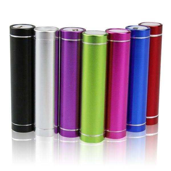 Quality Colorful 2600mAh Cylinder USB Power Bank External Battery Charger for sale