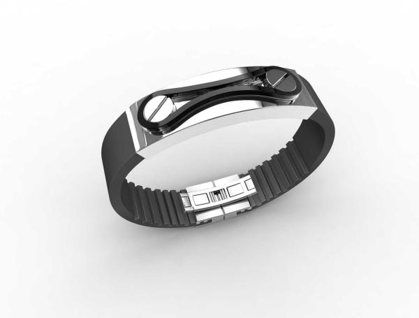 Top Quality Europe Fashion Stainless Steel Genuine Leather Silicone Bangle
