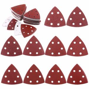Wholesale 90x90x90mm 320 Grit 3.5 Inch Triangle Sanding Paper 6 Holes from china suppliers