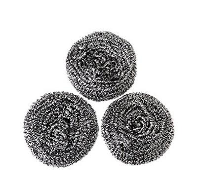 Non Toxic Material Stainless Steel Scrubbers , Long Lifetime Scouring Pad Safe
