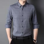 Polyester Fiber Viscose Custom Logo Men's Shirts Long Sleeve Shirt Casual with