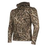 Waterproof Camo Fleece Hoodie With Chest Zipper Pocket Customized Logo