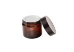 Amber Luxury Glass Cosmetic Jars Food Grade Non Toxic Eco Friendly