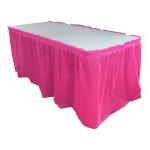 Disposable PEVA Plastic Tablecloth Skirt Solid Color For Christmas Party