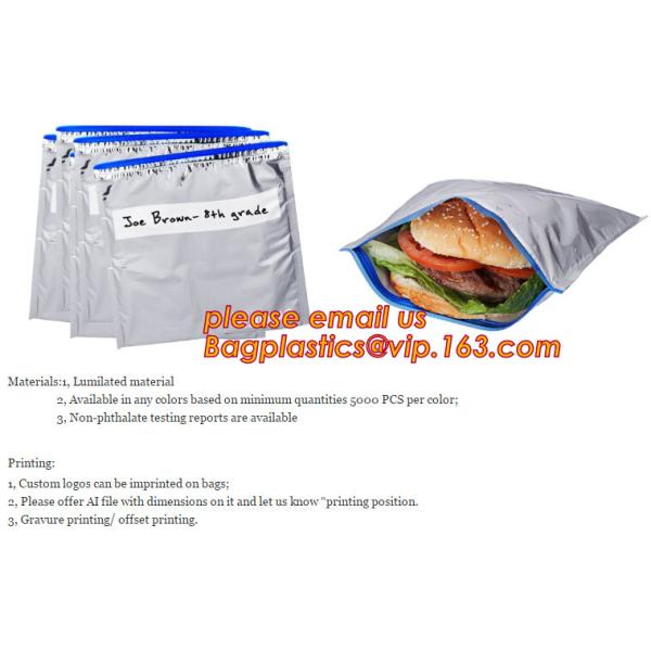 Outdoor square aluminum foil food thermal freezer cooler lunch insulation bag,Foil Cooler Bag Thermal Bag for Fruit Choc