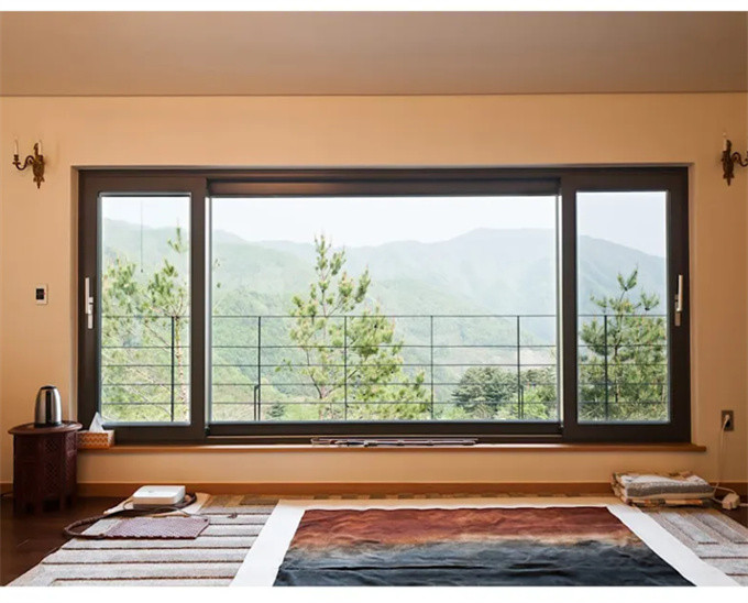 Customize Double Glazed Thermal Break Aluminum Sliding Glass Windows For Folding Screen
